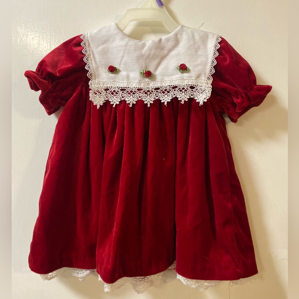 Baby red holiday dress. Starting Out, 12 months